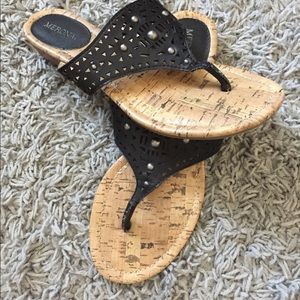 Merona size 8 sandals black